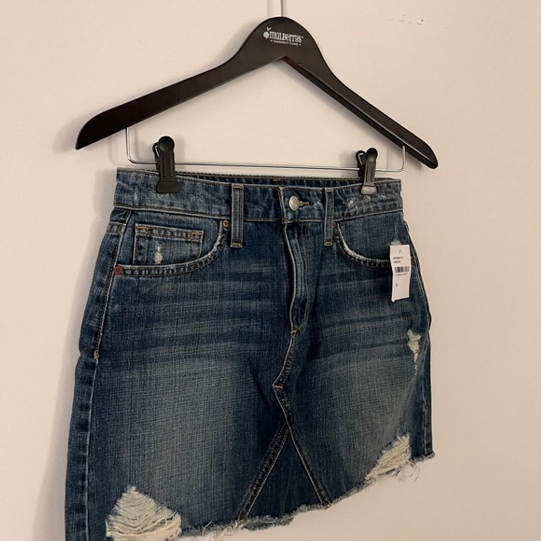 NWT Joe's Jeans High Rise Drexel Mini Denim Distressed Jean Skirt