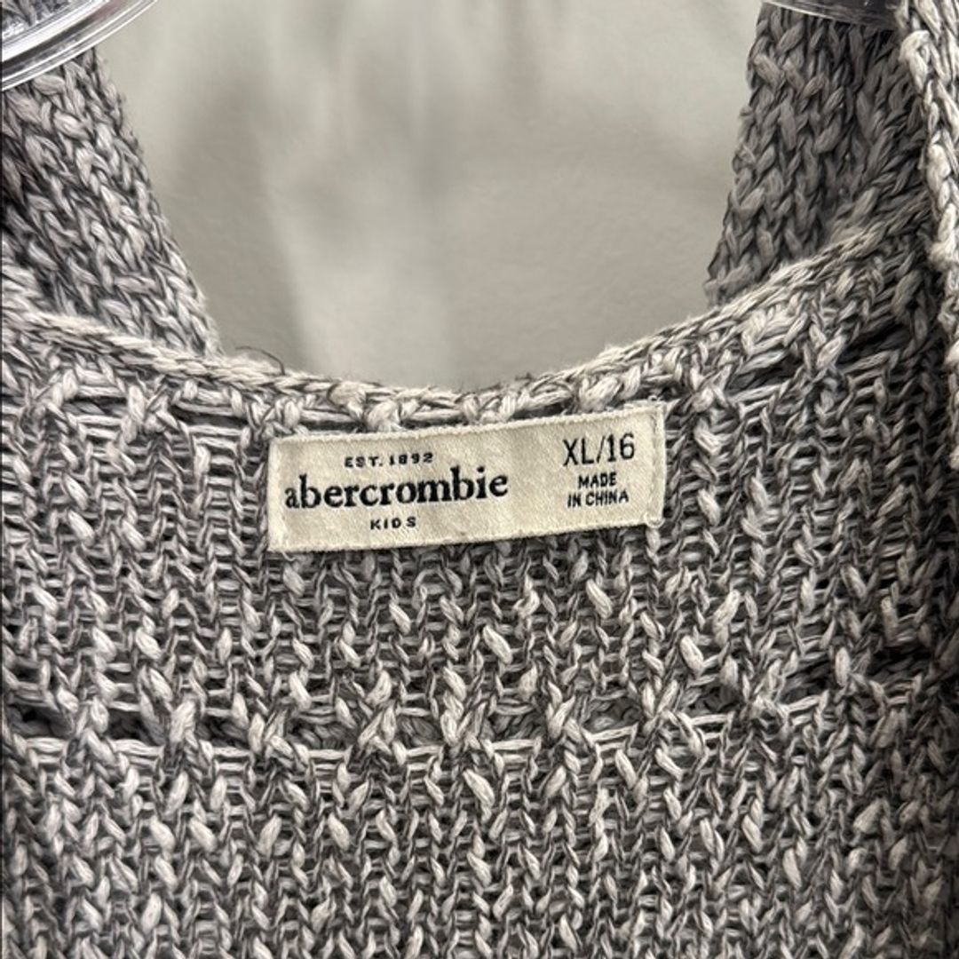 Abercrombie Kids Gray Knit Cardigan Sweater