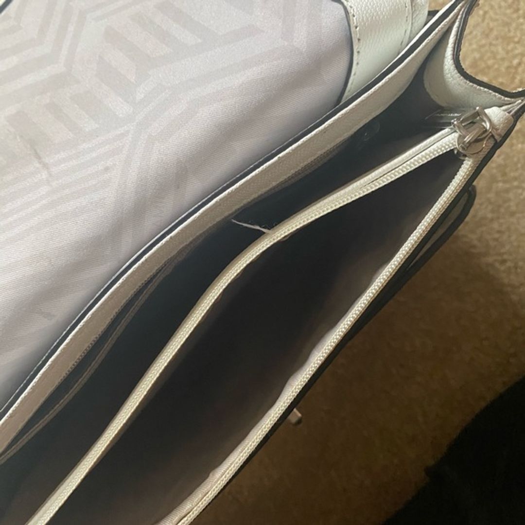 Rebecca Minkoff Je t’aime Medium White Crossbody Bag (Silver)