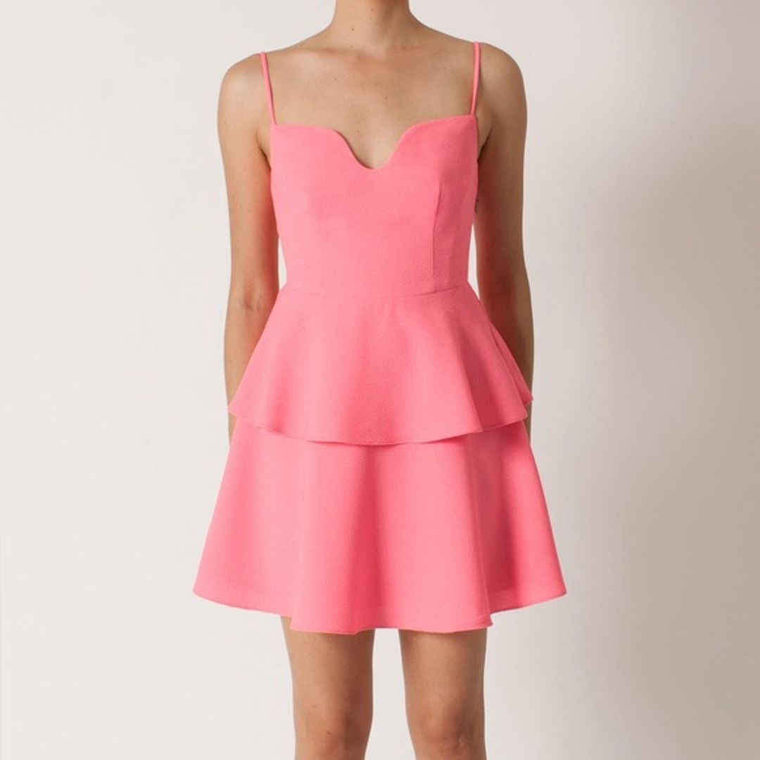 Black Halo Coral Peplum Mini Dress