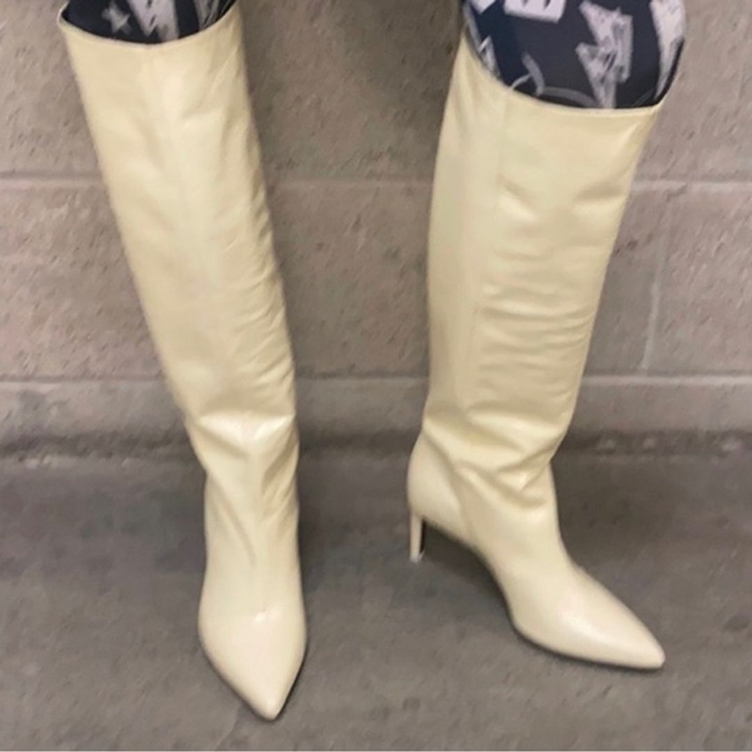 Rag & Bone Beha Knee High Crinkled Leather Boots