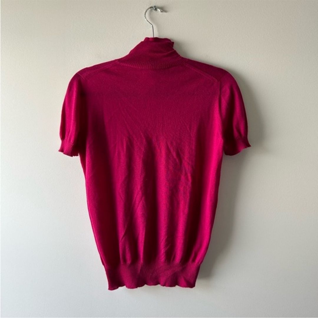 Gucci Fuchsia Short Sleeve Cashmere Sweater