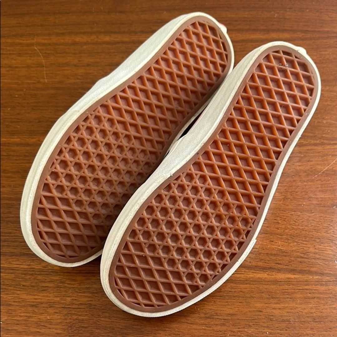 Vans Navy Slip-On Sneakers with Multicolor Stripes