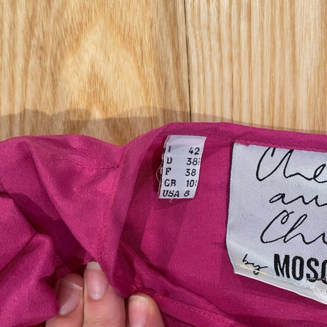 Moschino Cheap and Chic Pink Blouse with Bow Detail