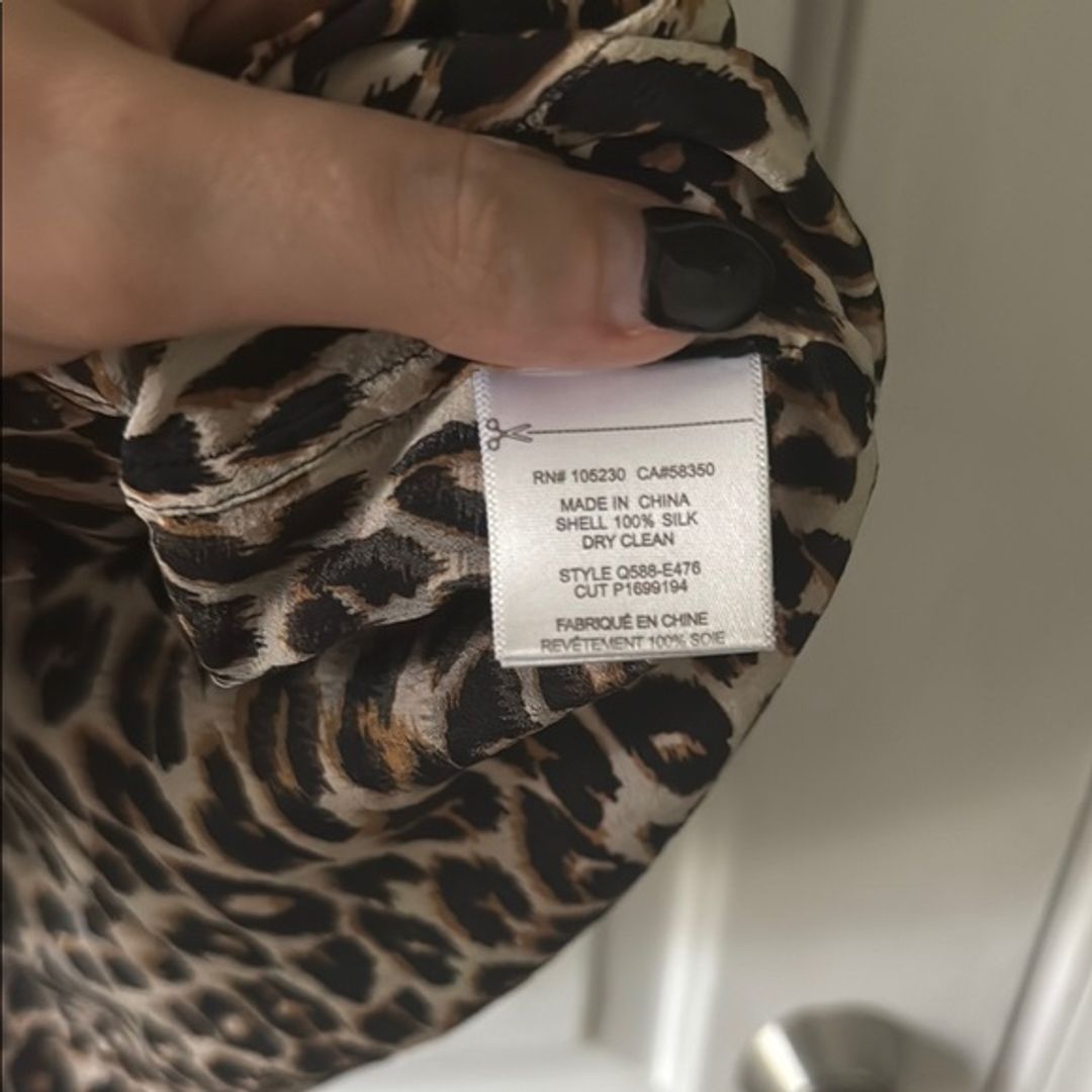 Equipment Silk Leopard Print Shift Dress