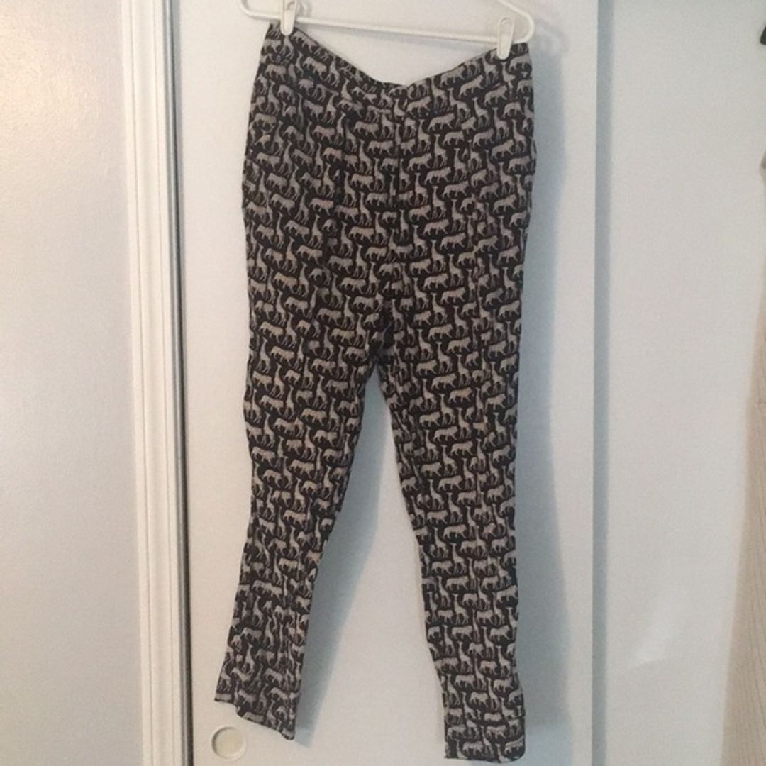 100% Silk Animal Print Pant