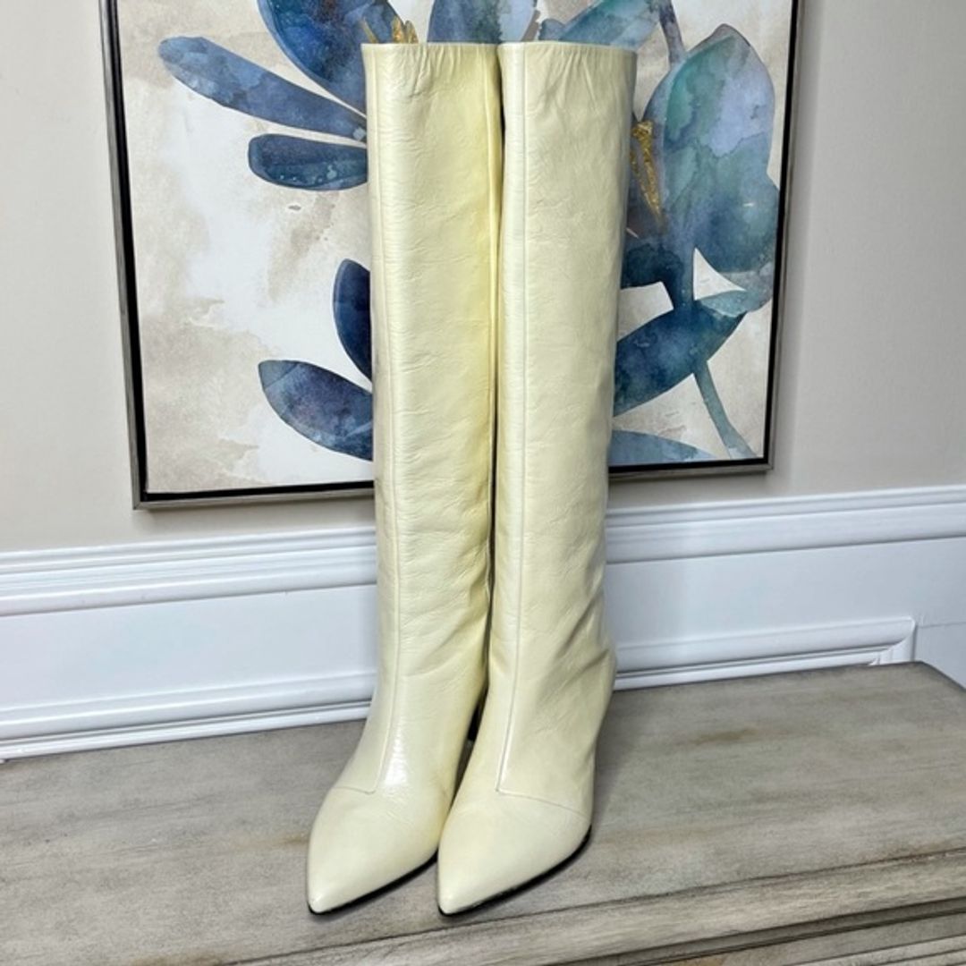 Rag & Bone Beha Knee High Crinkled Leather Boots