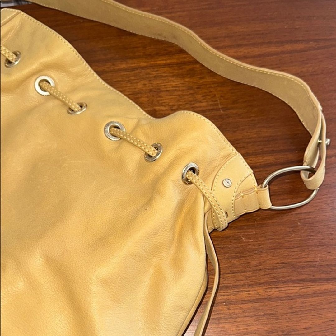 Juicy Couture Y2K Yellow Leather Shoulder Bag