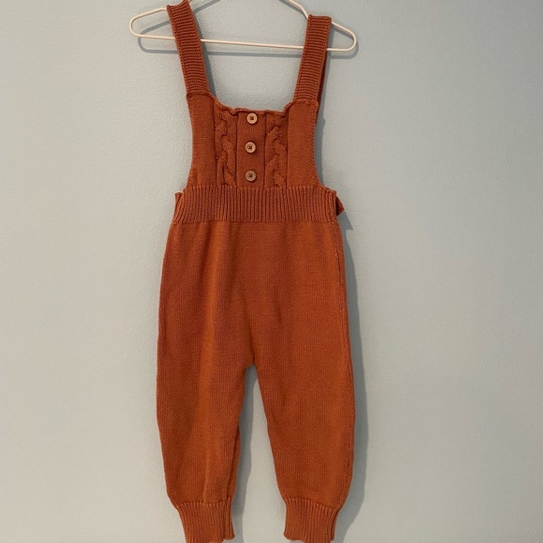 Fin & Vince brown/orange overalls