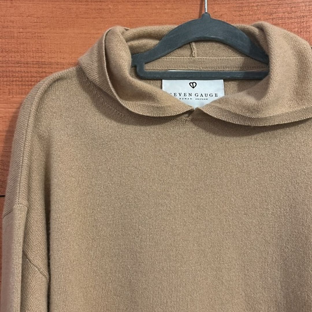 Seven Gauge Beige Cashmere Hoodie