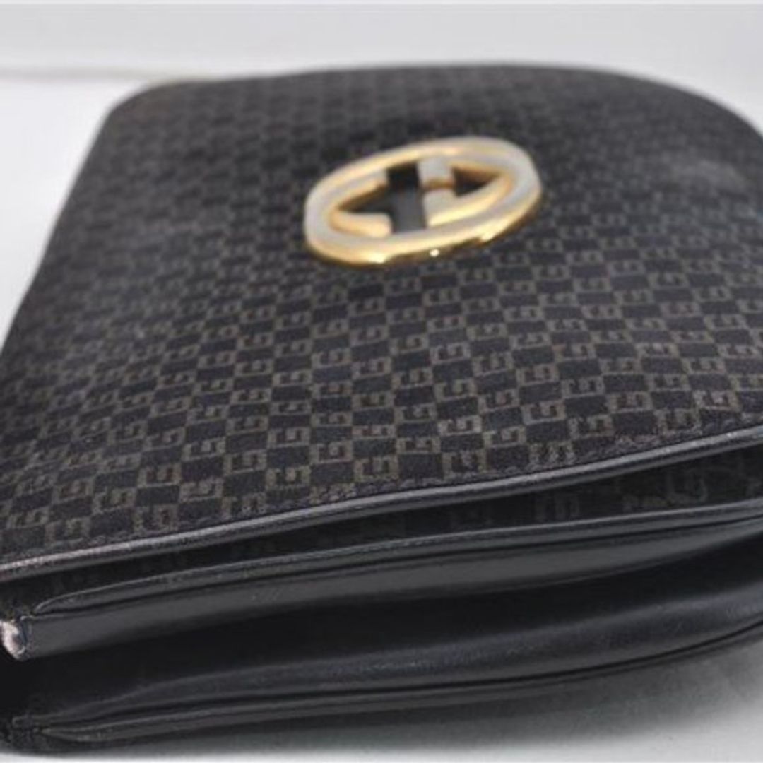 Gucci Square G Suede Flap Clutch Vintage