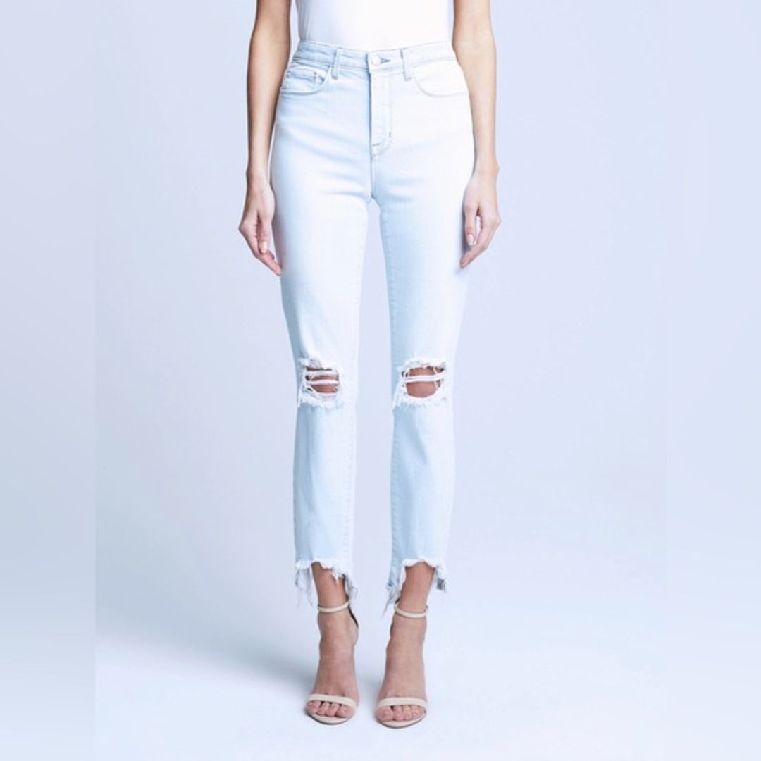 High Line High Rise Skinny Dest Jeans in Fade Out