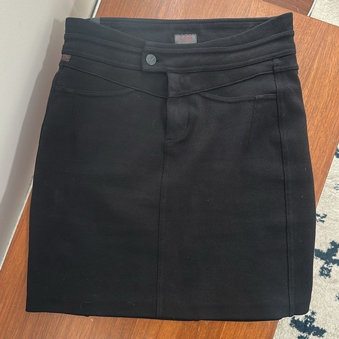 CITIZENS OF HUMANITY JEANS BLACK MANNER TAB FRONT PENCIL KNIT SKIRT SIZE 28