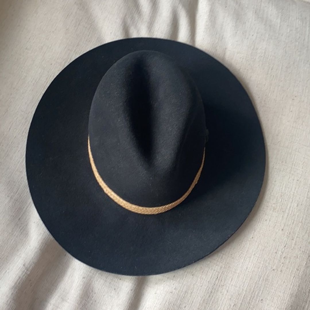 Wide Brim Rag & Bone Fedora: Small #4