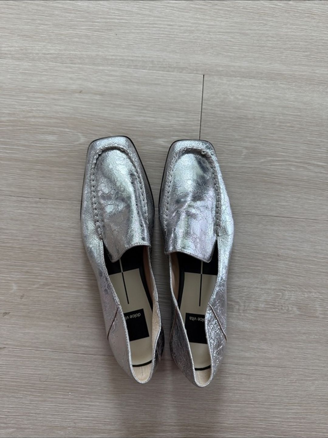 NWT Dolce Vita Metallic Silver Loafers