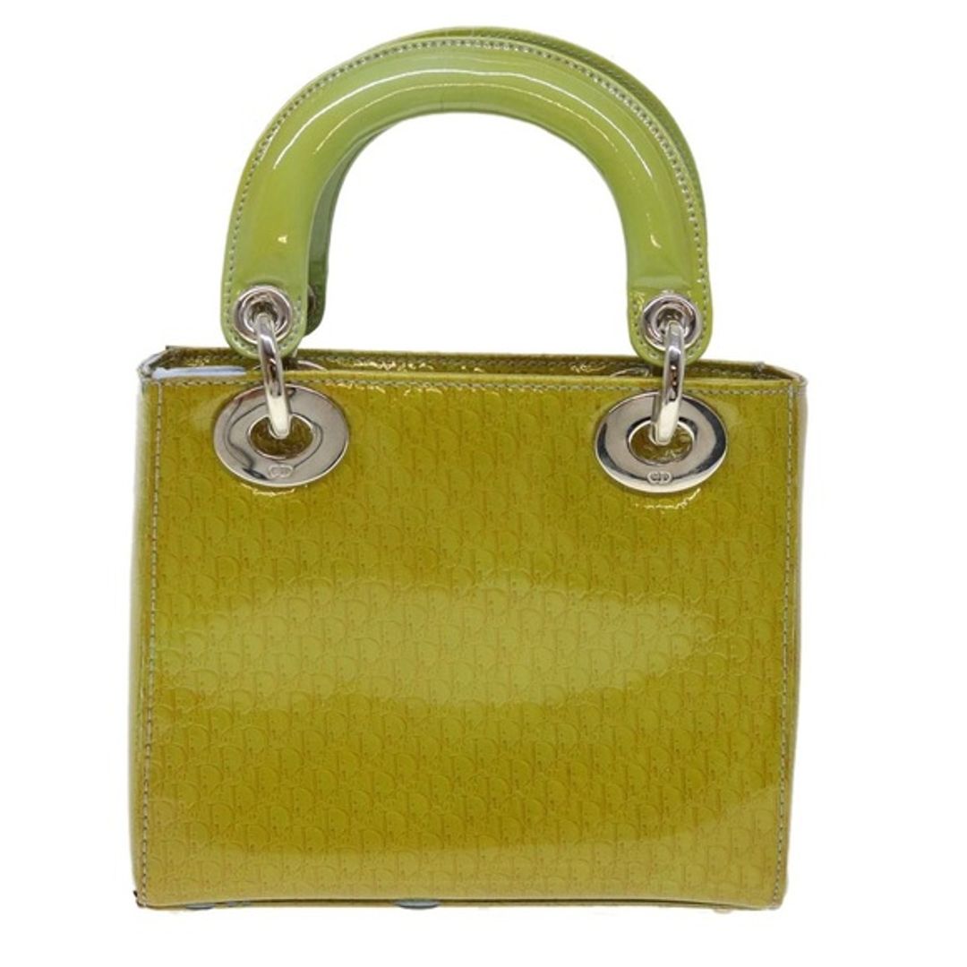 Dior Christian Dior Lady Dior Patent Leather Trotter Embossed Bag with Strap and Card