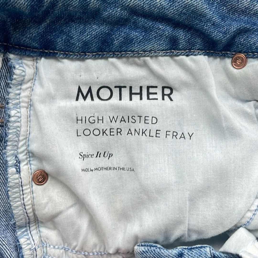 Mother Denim High Waisted Looker Ankle Fray Jeans