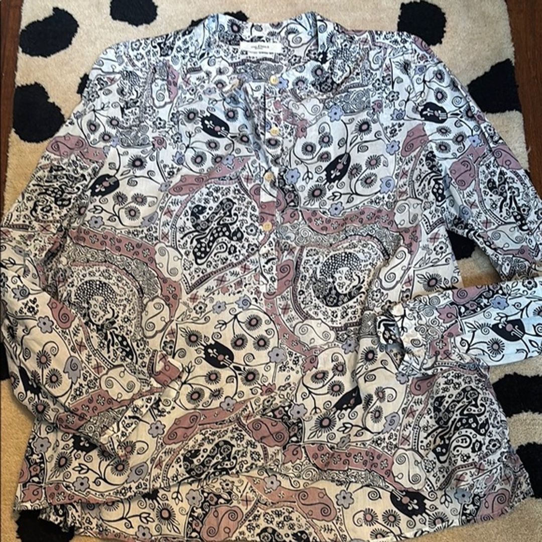 Maria Floral-print Cotton-voile Top In Lilac