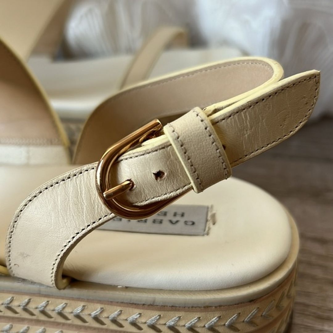 Gabriela Hearst Cream Leather Espadrilles