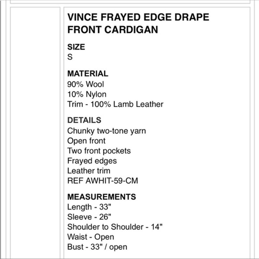 Vince Sweater Fringe Coat