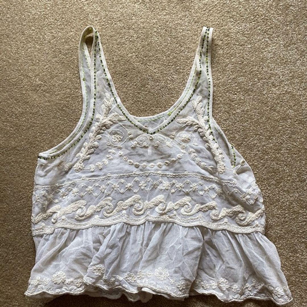 Free People Embroidered Top