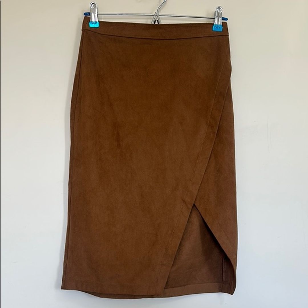 Abercrombie and Fitch Faux Suede Skirt with Slit