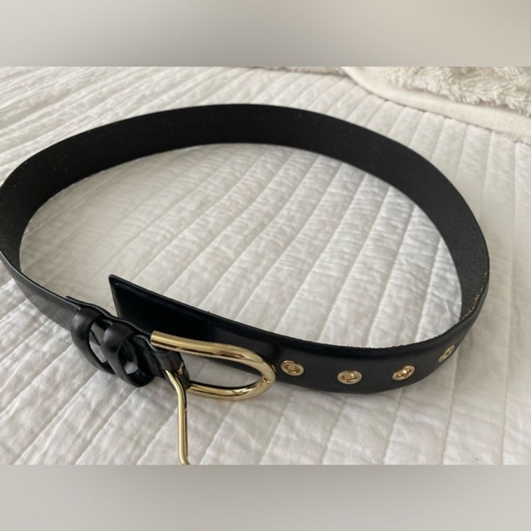 Michael Kors Black Leather Studded Belt