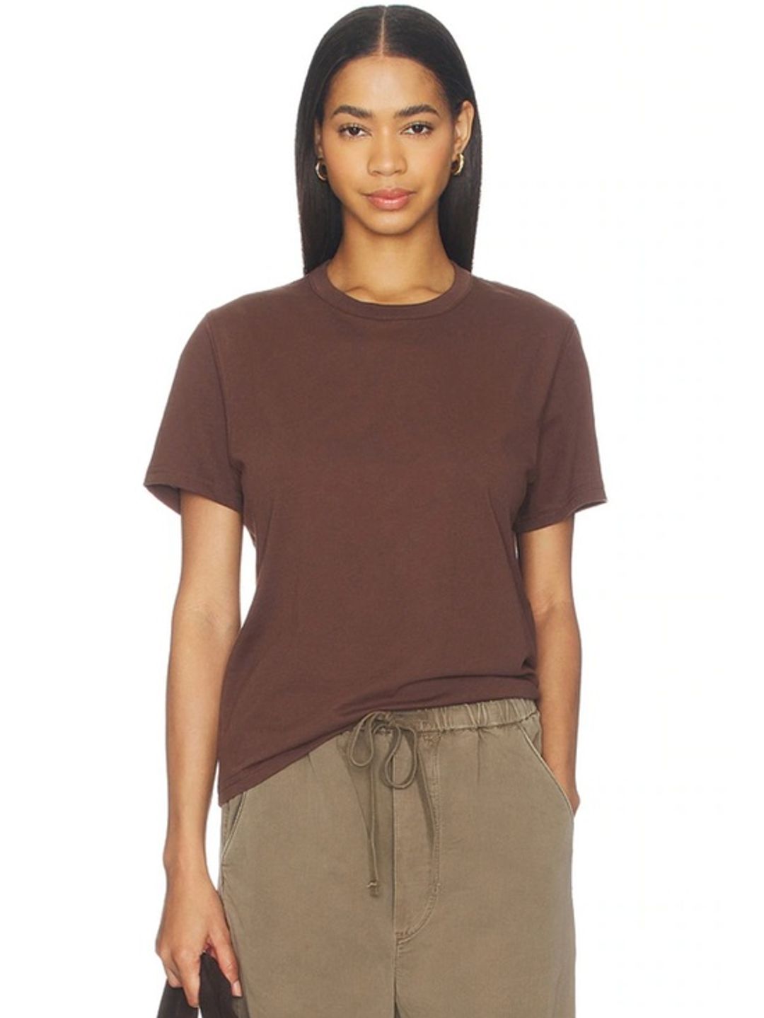 The Iconically Soft Perfect Tee / S / Linen / Chocolate