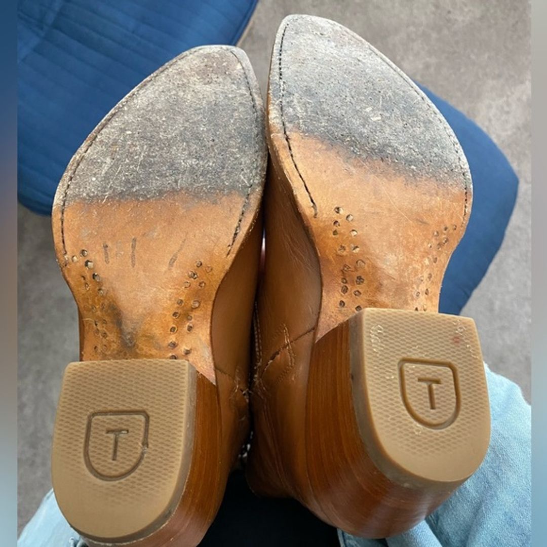 Tecovas Tan Leather Cowgirl Booties  
