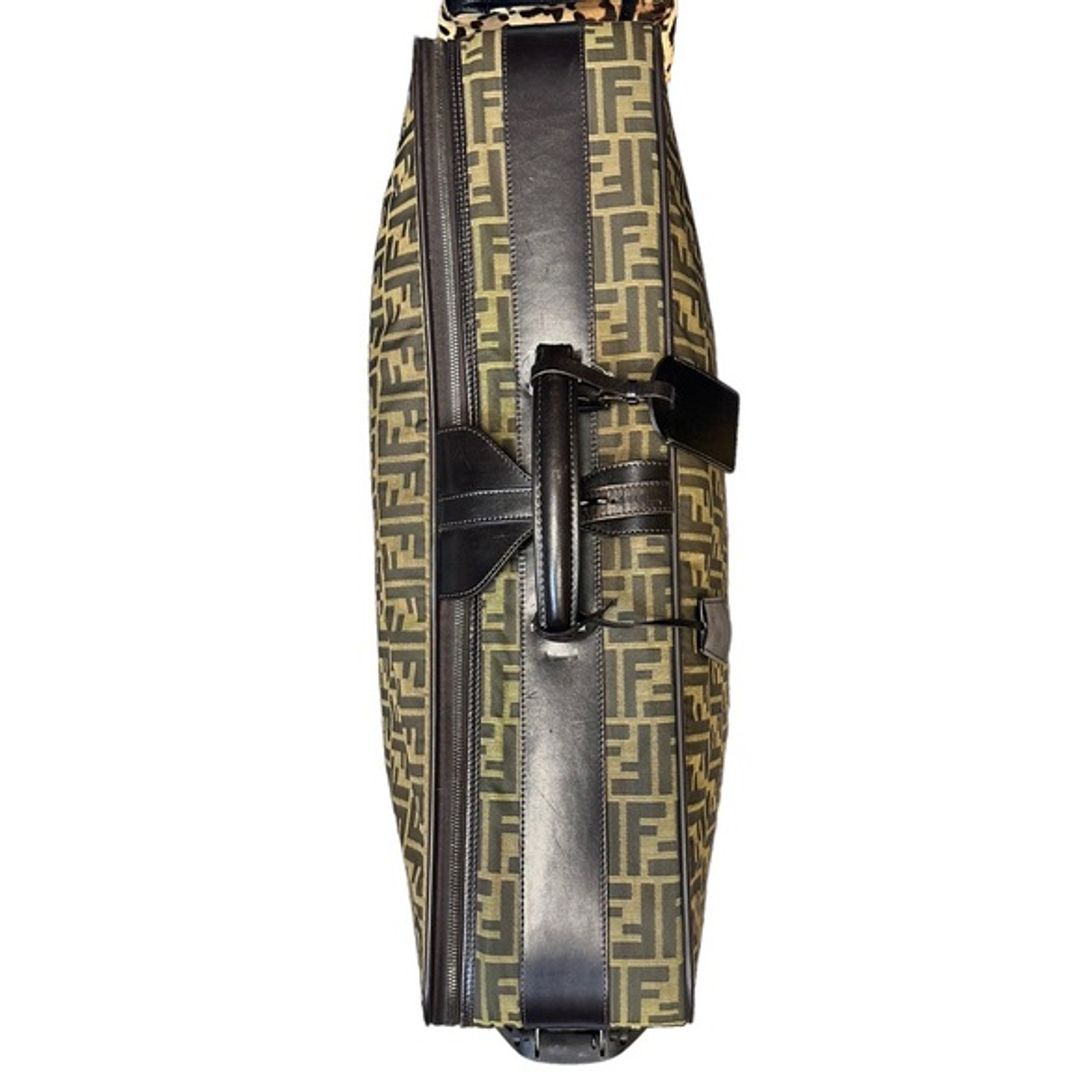 Fendi Zucca FF Y2K Era Rolling Luggage Suitcase Monogram Travel Bag