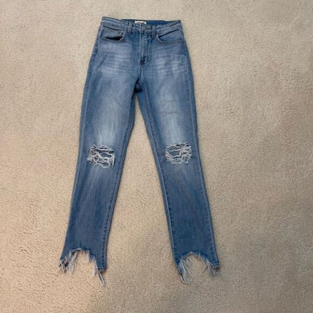 L'Agence Ripped Jeans in Classic Braise Size 25!