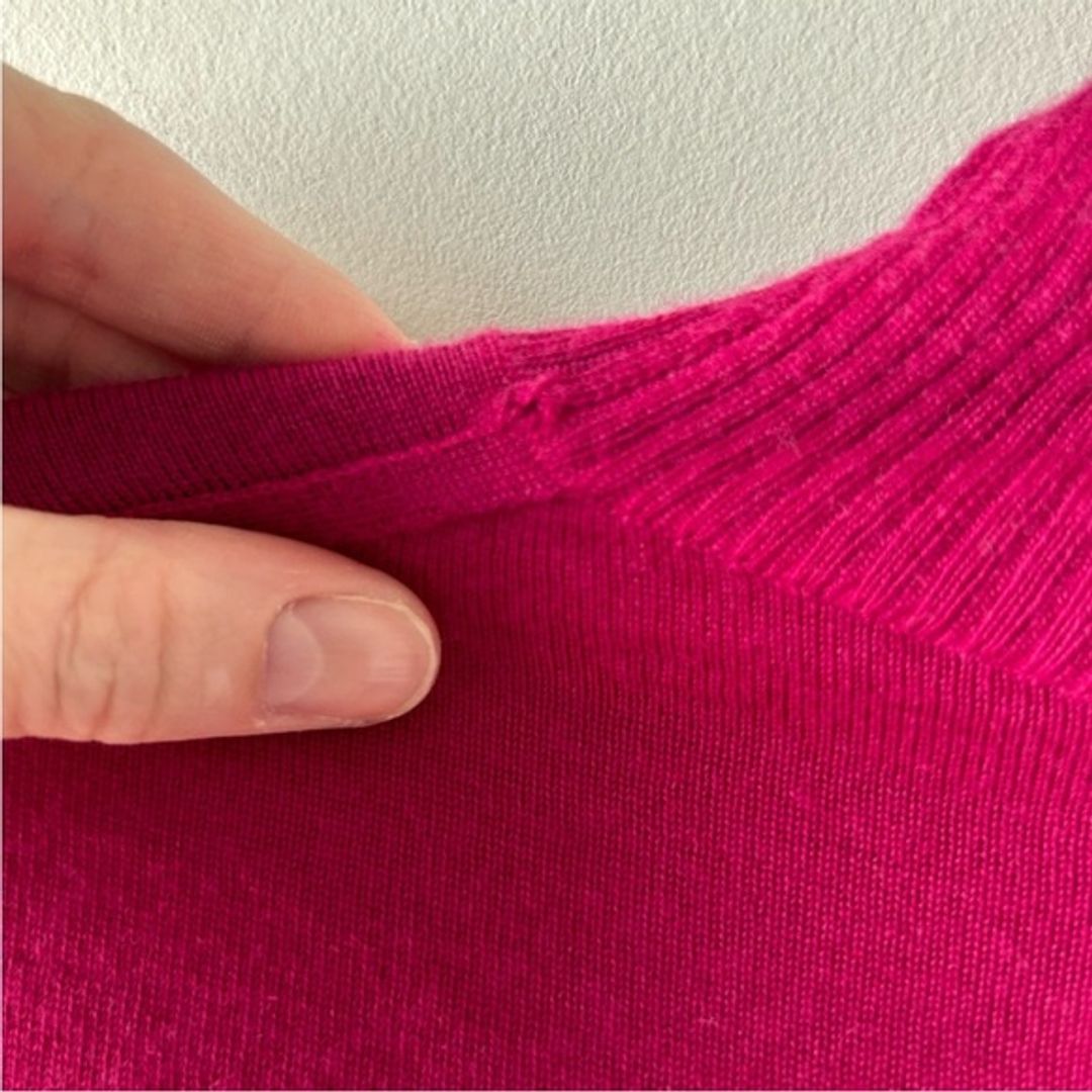 Gucci Fuchsia Short Sleeve Cashmere Sweater