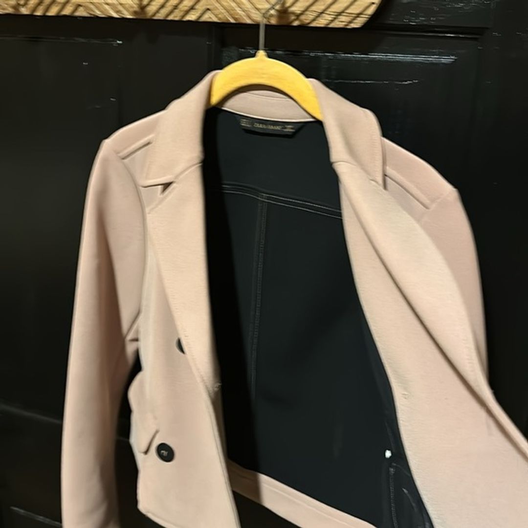 Zara Double Breasted Cropped Jacket #5