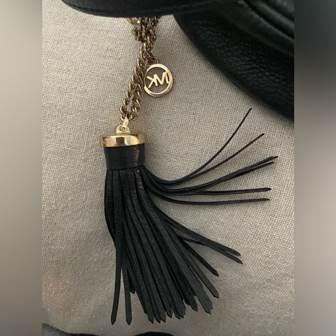 Michael Kors Black Studded Leather Crossbody Bag