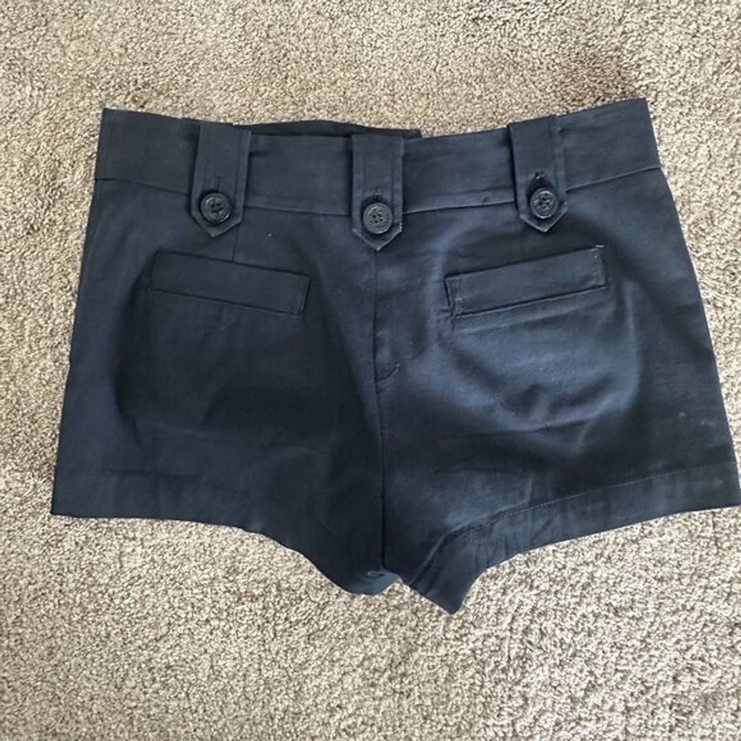 Tory Burch Navy Anchor Button Shorts | Women’s Tailored Preppy Nautical | Sz 4