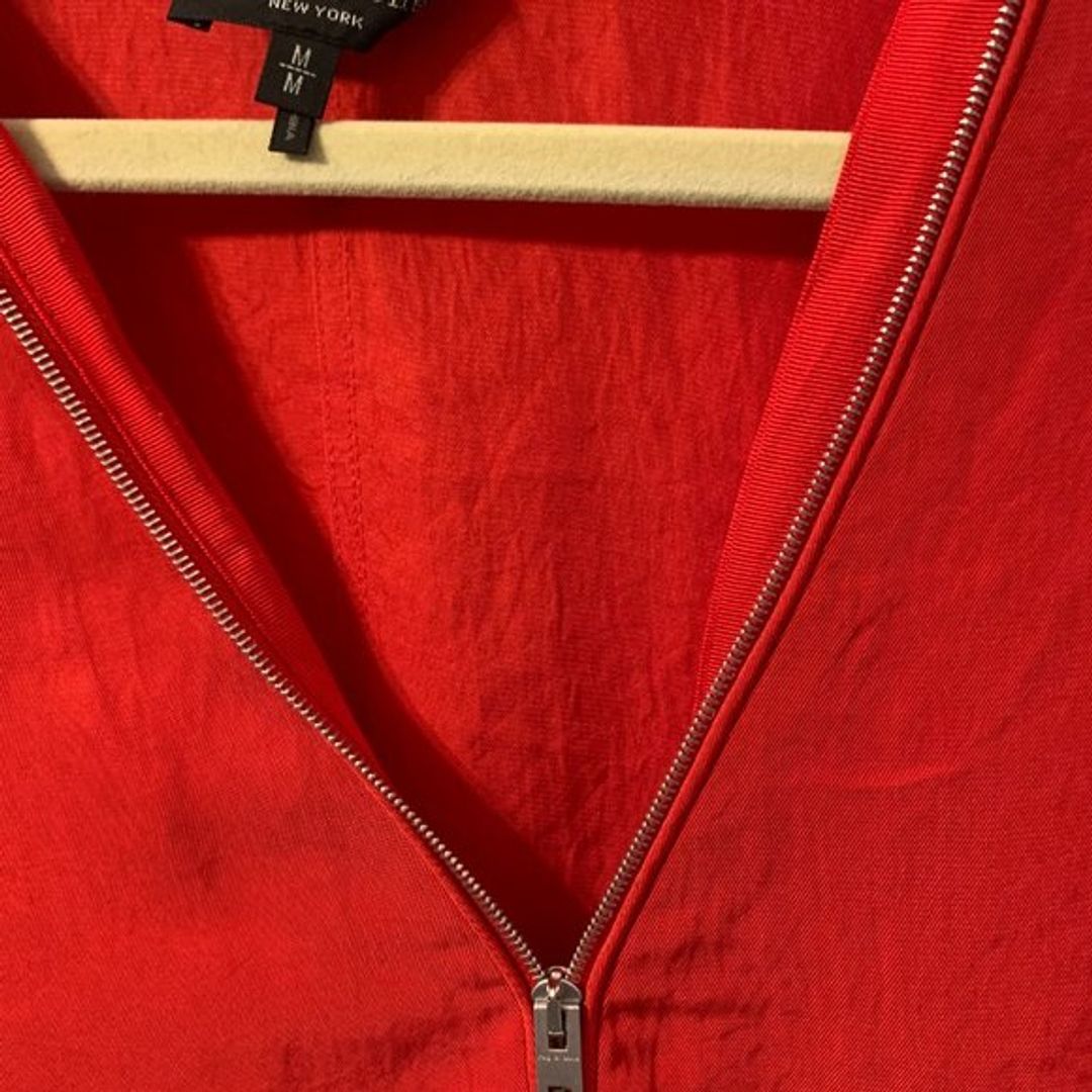 Rag & Bone Red Vanessa Crepe Top