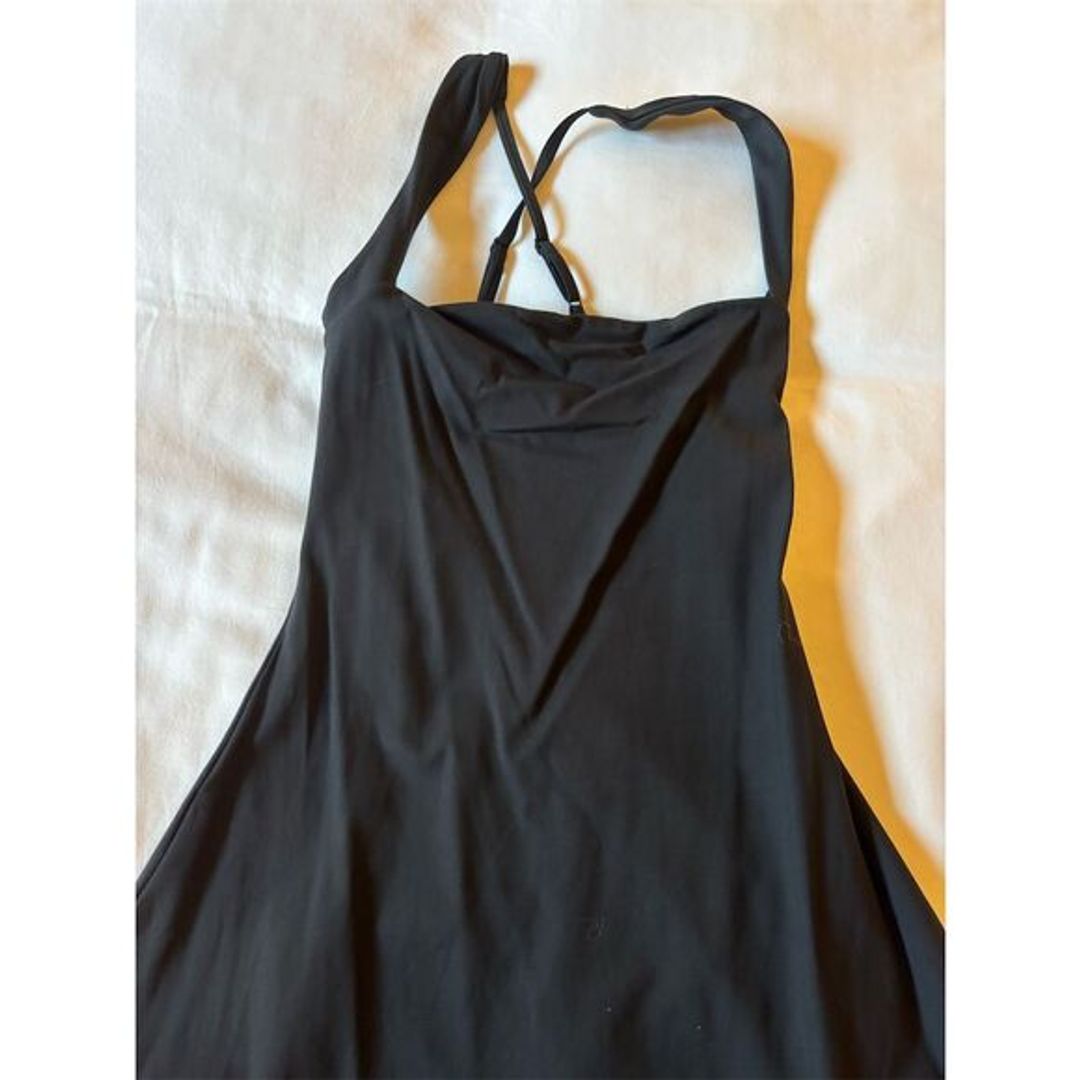 Qinsen Women's Black Strappy Mini Dress