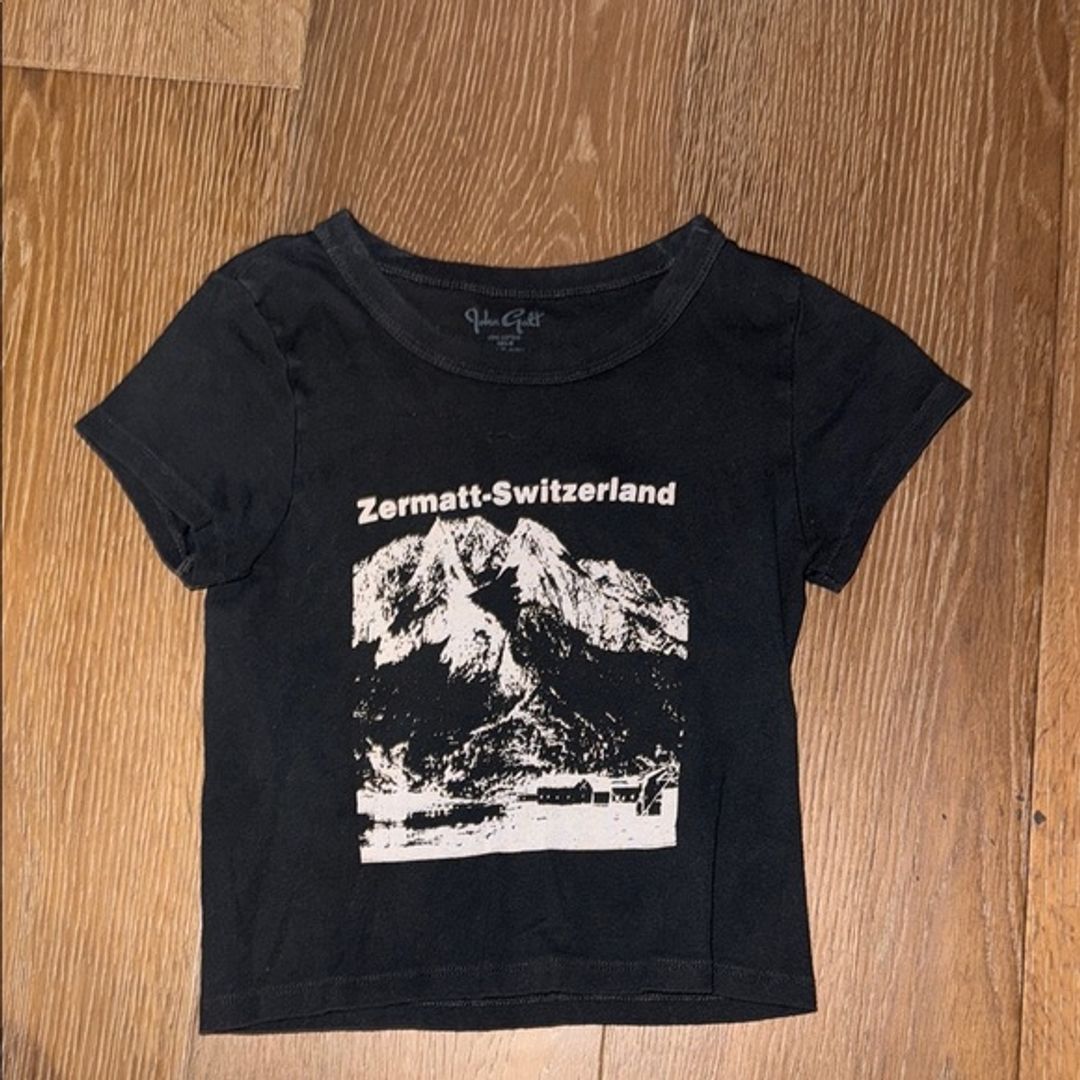Johh Galt Black Graphic Short Sleeve Tee