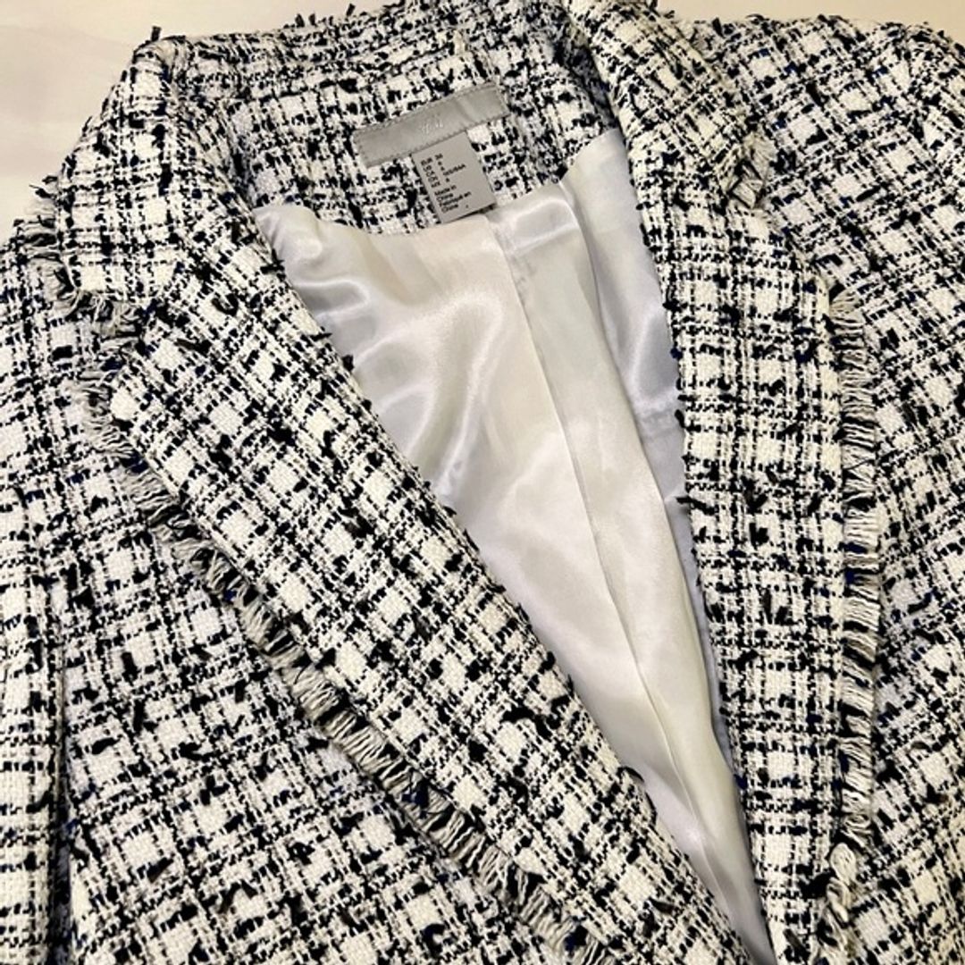 H&M Textured Tweed Weave Jacket