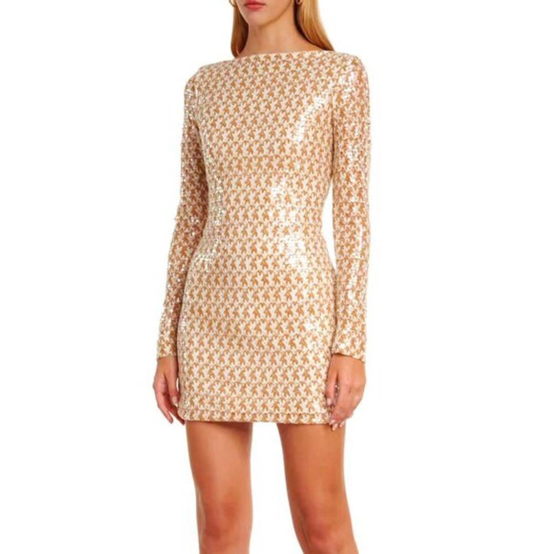 NWT Missoni Sequined Long Sleeved Mini Dress, 44/M