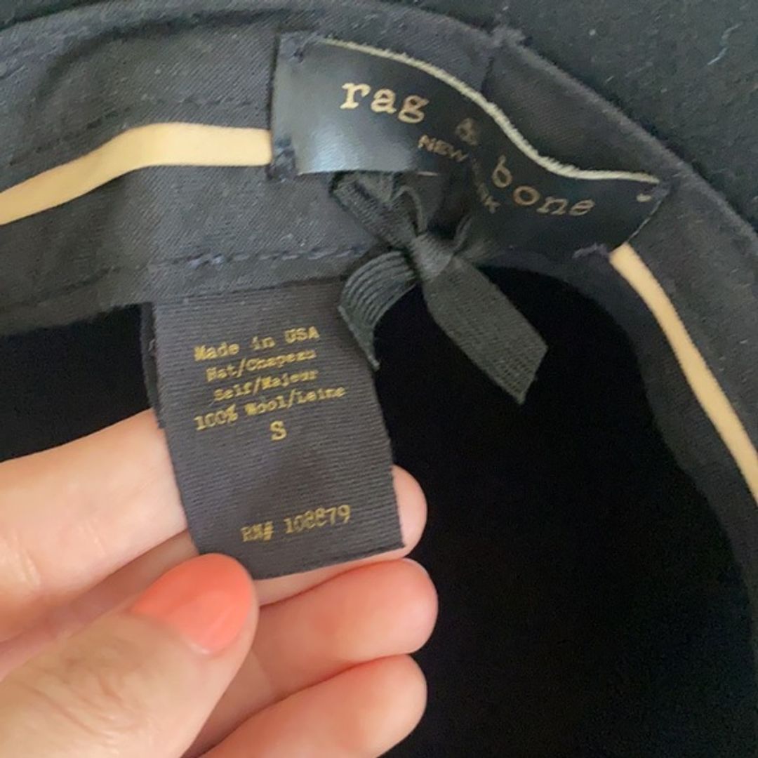 Wide Brim Rag & Bone Fedora: Small #5