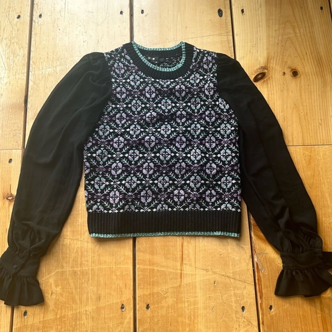 Geometric pullover sweater 