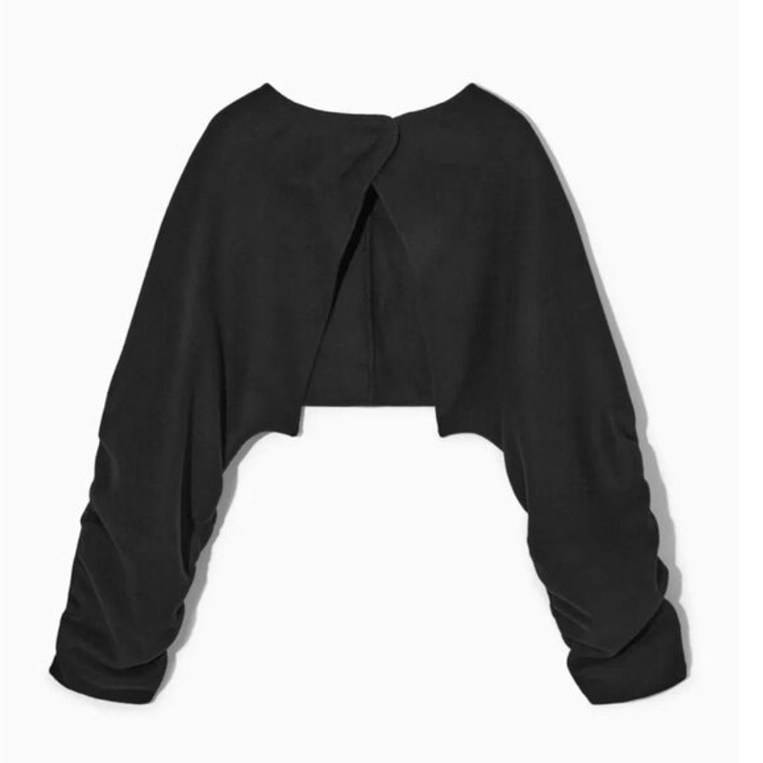 COS Open-Back Wool Bolero Jacket. EUC. Navy. Size M/L