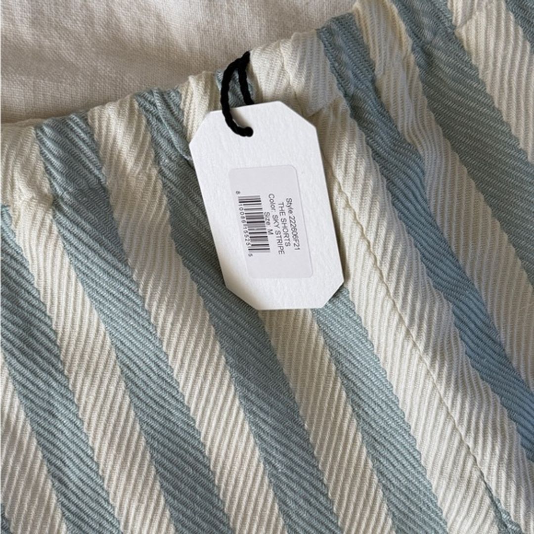 The Beach Shorts In Pointelle Stripe