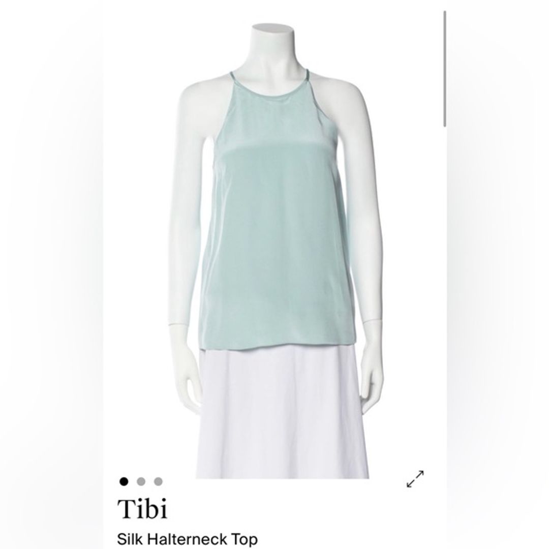 Tibi Silk Halterneck Top