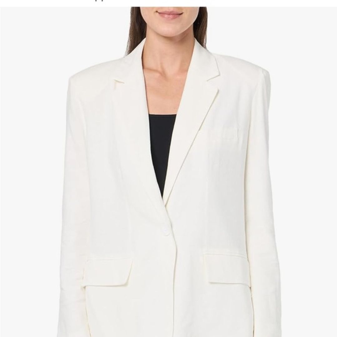Steve Madden Women's White Linen Blazer