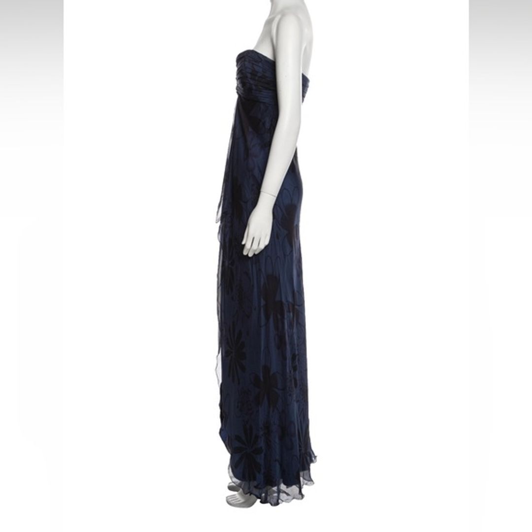 Pamella Roland Navy Evening Gown