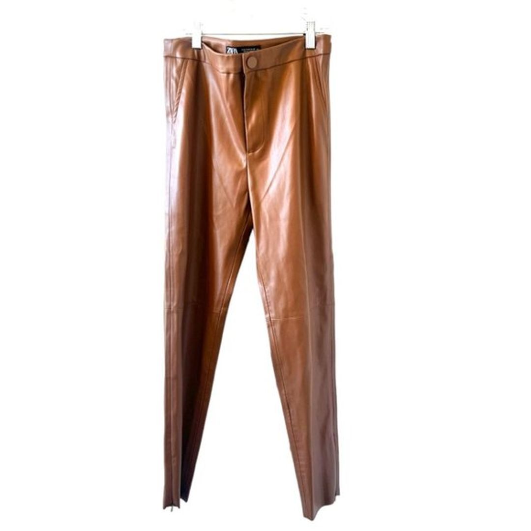 Zara FW20/21 Brown Faux Leather Leggings