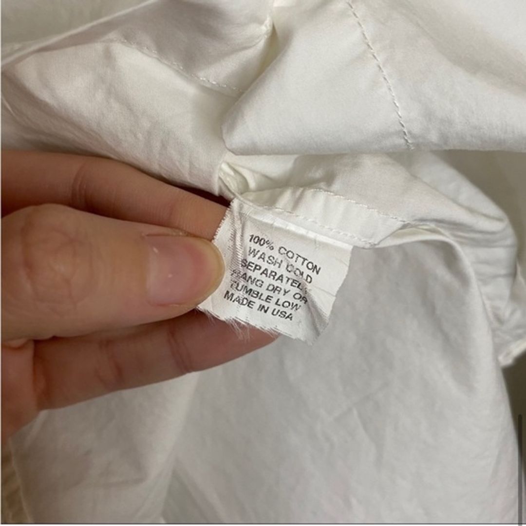 Nili Lotan White Cotton Button Up Top