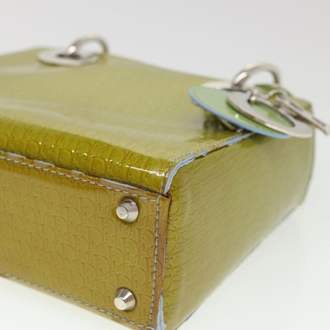 Dior Christian Dior Lady Dior Patent Leather Trotter Embossed Bag with Strap and Card